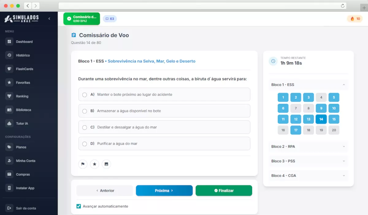 Plataforma Simulados ANAC